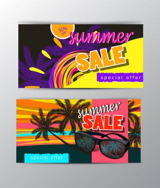 yaz satış şablonu afişi