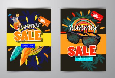 yaz satış şablonu afişi