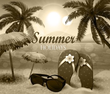 Güzel plaj manzarası