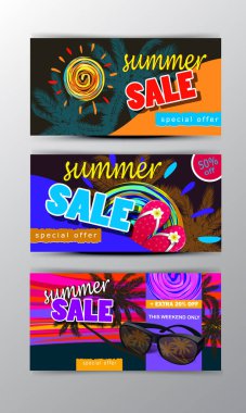 yaz satış şablonu afişi