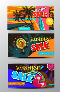 yaz satış şablonu afişi