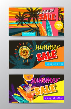 yaz satış şablonu afişi