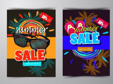 yaz satış şablonu afişi