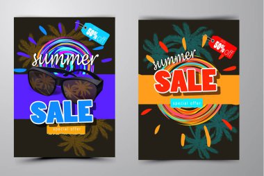 yaz satış şablonu afişi