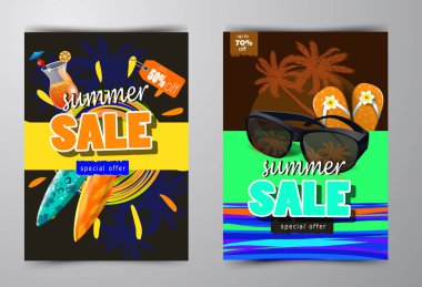 yaz satış şablonu afişi