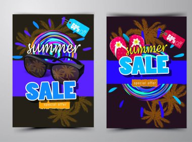 yaz satış şablonu afişi