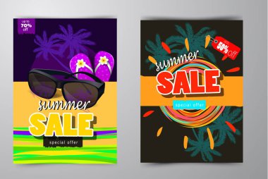 yaz satış şablonu afişi