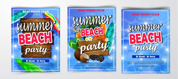 Плакат для летнего и пляжного отдыха — стоковый вектор