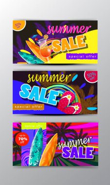 yaz satış şablonu afişi