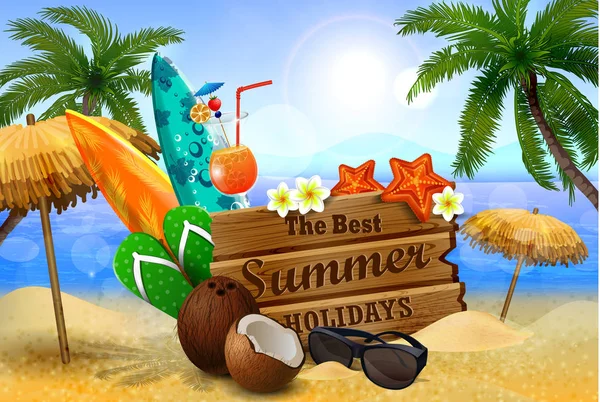 ahşap tahta tropikal arka plan üzerinde