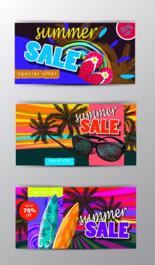 yaz satış şablonu afişi