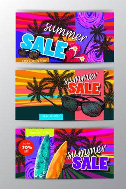 yaz satış şablonu afişi