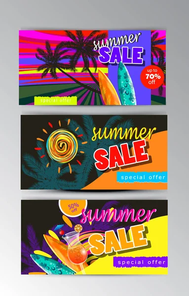 yaz satış şablonu afişi