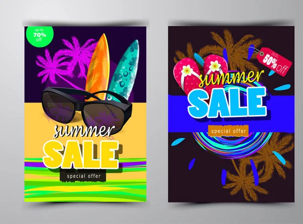 Summer sale template banner — Stock Vector