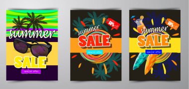 yaz satış şablonu afişi