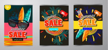 yaz satış şablonu afişi