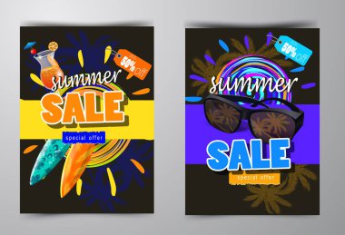 yaz satış şablonu afişi