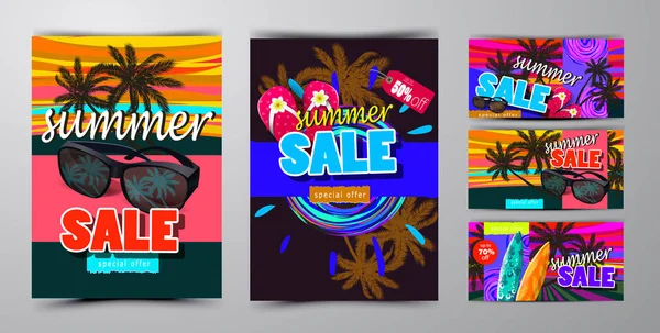 Summer sale template banner — Stock Vector