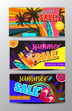 yaz satış şablonu afişi