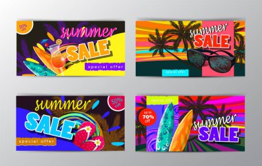 yaz satış şablonu afişi