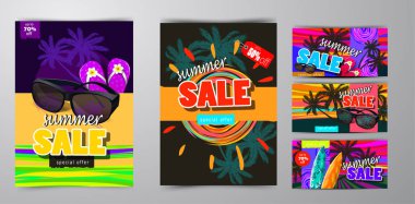 yaz satış şablonu afişi