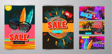 yaz satış şablonu afişi