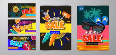 yaz satış şablonu afişi