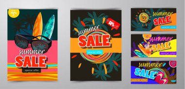 yaz satış şablonu afişi