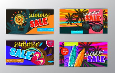 yaz satış şablonu afişi