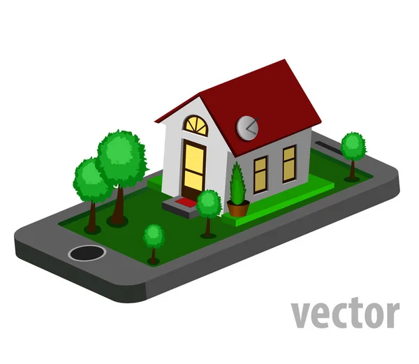 Smart Home. isometrischer Design-Stil Vektor-Illustration — Stockvektor