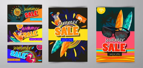 Summer sale template banner — Stock Vector