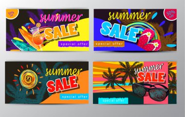 yaz satış şablonu afişi