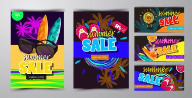 yaz satış şablonu afişi