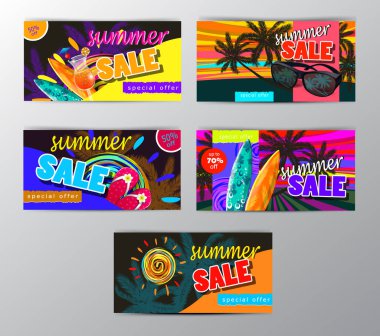 yaz satış şablonu afişi