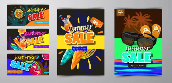 Summer sale template banner — Stock Vector