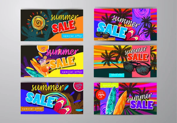 Zomer verkoop sjabloon banner — Stockvector