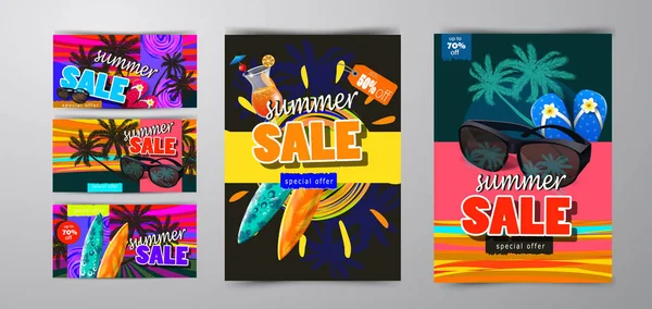 Zomer verkoop sjabloon banner — Stockvector