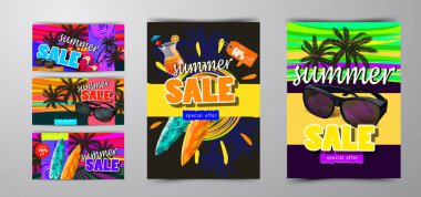 yaz satış şablonu afişi