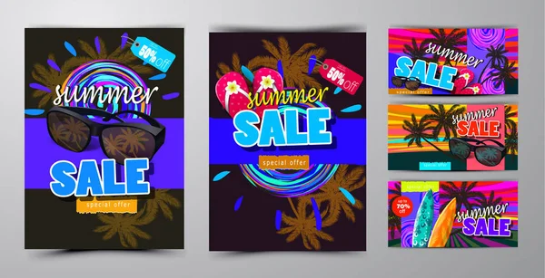 Summer sale template banner — Stock Vector