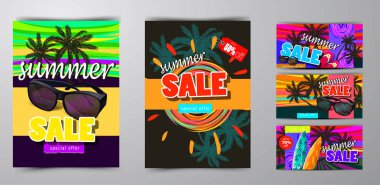 yaz satış şablonu afişi