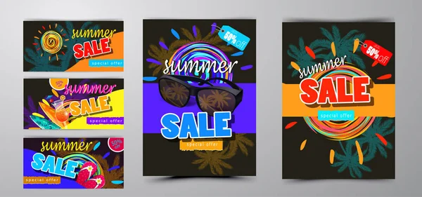 Banner šablony letního prodeje — Stockový vektor