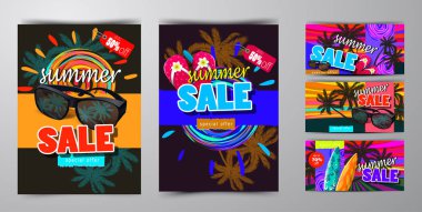 yaz satış şablonu afişi