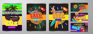 yaz satış şablonu afişi