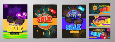 yaz satış şablonu afişi