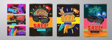 yaz satış şablonu afişi