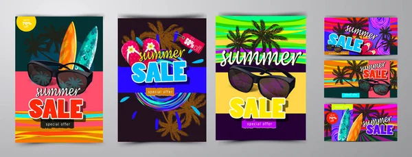 Banner modelo de venda de verão — Vetor de Stock