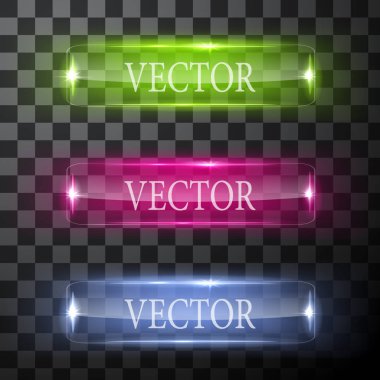 Cam vektör düğmesi düzlemi. Kolay düzenlenebilir arkaplan