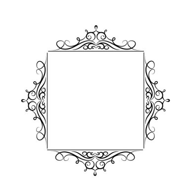 Vintage vektör girdap çerçeve