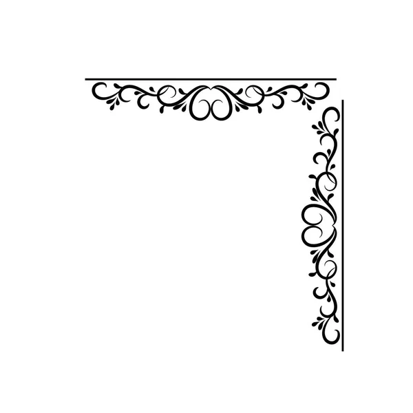白い背景の上のビンテージ ベクトル旋回角 — ストックベクタ
