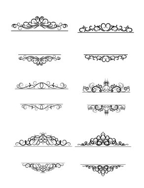 Vintage vektör girdap çerçeveyi beyaz ayarla